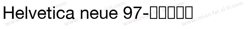 Helvetica neue 97字体转换